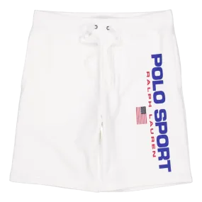 8-Inch Polo Sport Fleece Short White