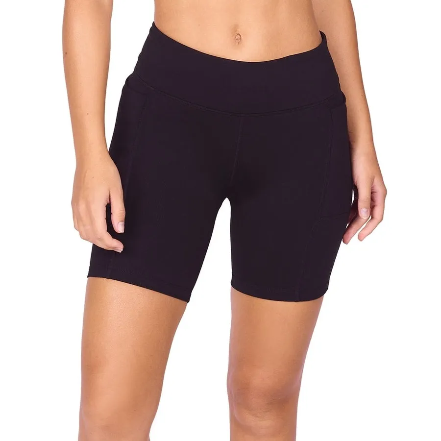 abi and joseph Endurance Dual Pocket Mid-Thigh Tight | Black