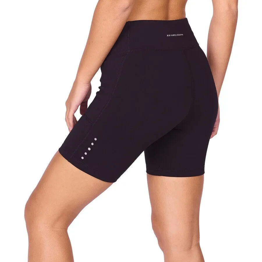 abi and joseph Endurance Dual Pocket Mid-Thigh Tight | Black