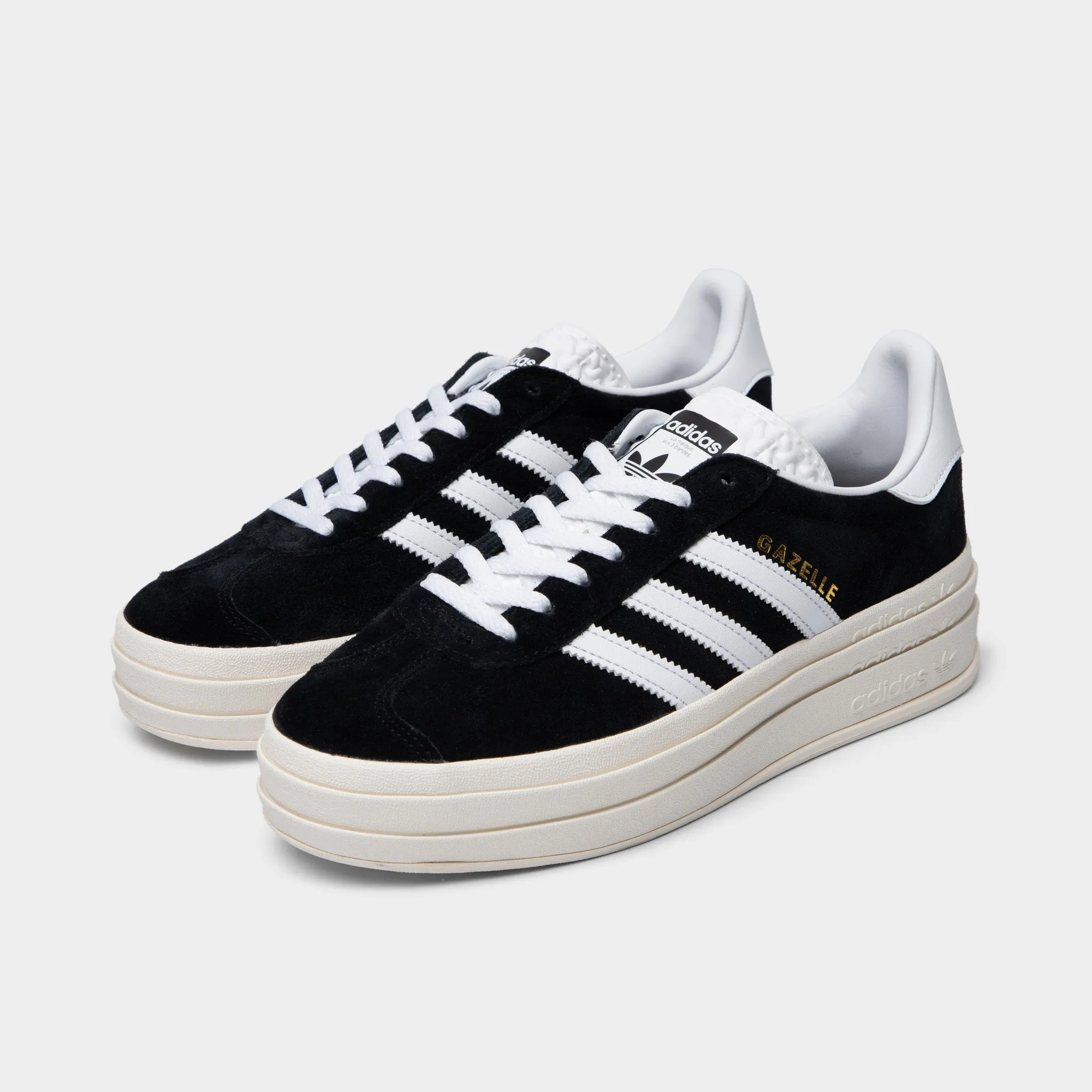 adidas Originals Women's Gazelle Bold Core Black / Cloud White - Core White