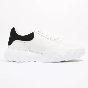 Alexander McQueen Oversized Court Sneaker White / Black Tab Leather EU 38.5 UK 5.5