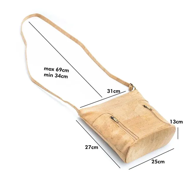 All Purpose Natural Cork Zipper Handbag - 051