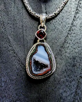 Alluring Druzy Garnet Pendant