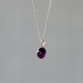 Amethyst Silver Theia Necklace #3