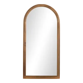 Arched Acacia Floor Mirror