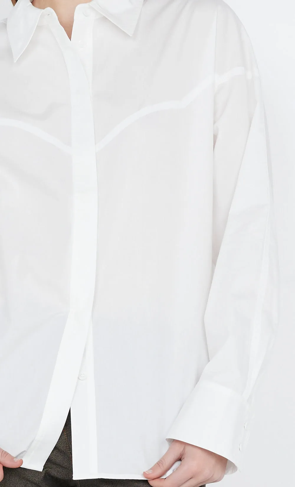 ARLO YOKE SHIRT  - IVORY