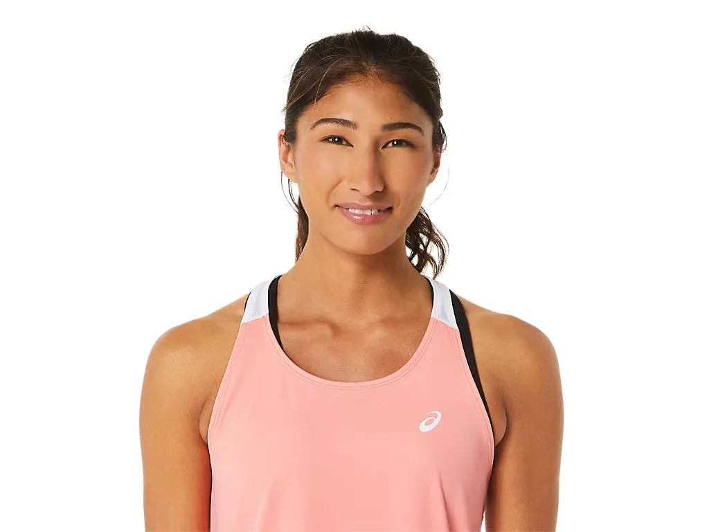 Asics Women Court Tank Guava/Brilliant White