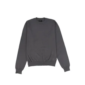 BAMBOO CHARCOAL KNIT EMBLEM SWEATER