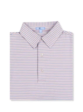 Bight Stripe Club Perf Polo Garnet