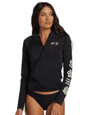 Billabong Ladies Coral Gardeners 1/2 Zip Rashvest