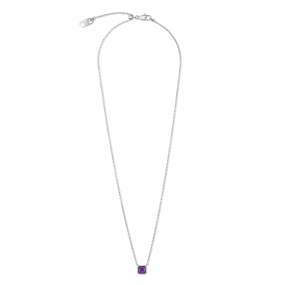 Birthstone February Necklace Sugilite Silver