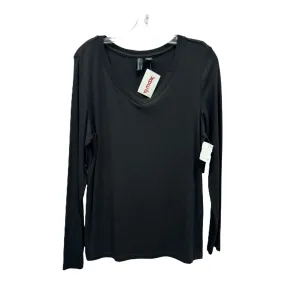 Black Top Long Sleeve By Cynthia Rowley, Size: Xl