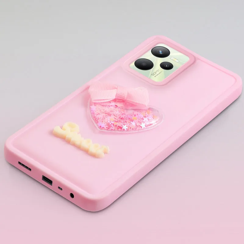 Bow Heart Cute Phone Back Cover for Realme C35