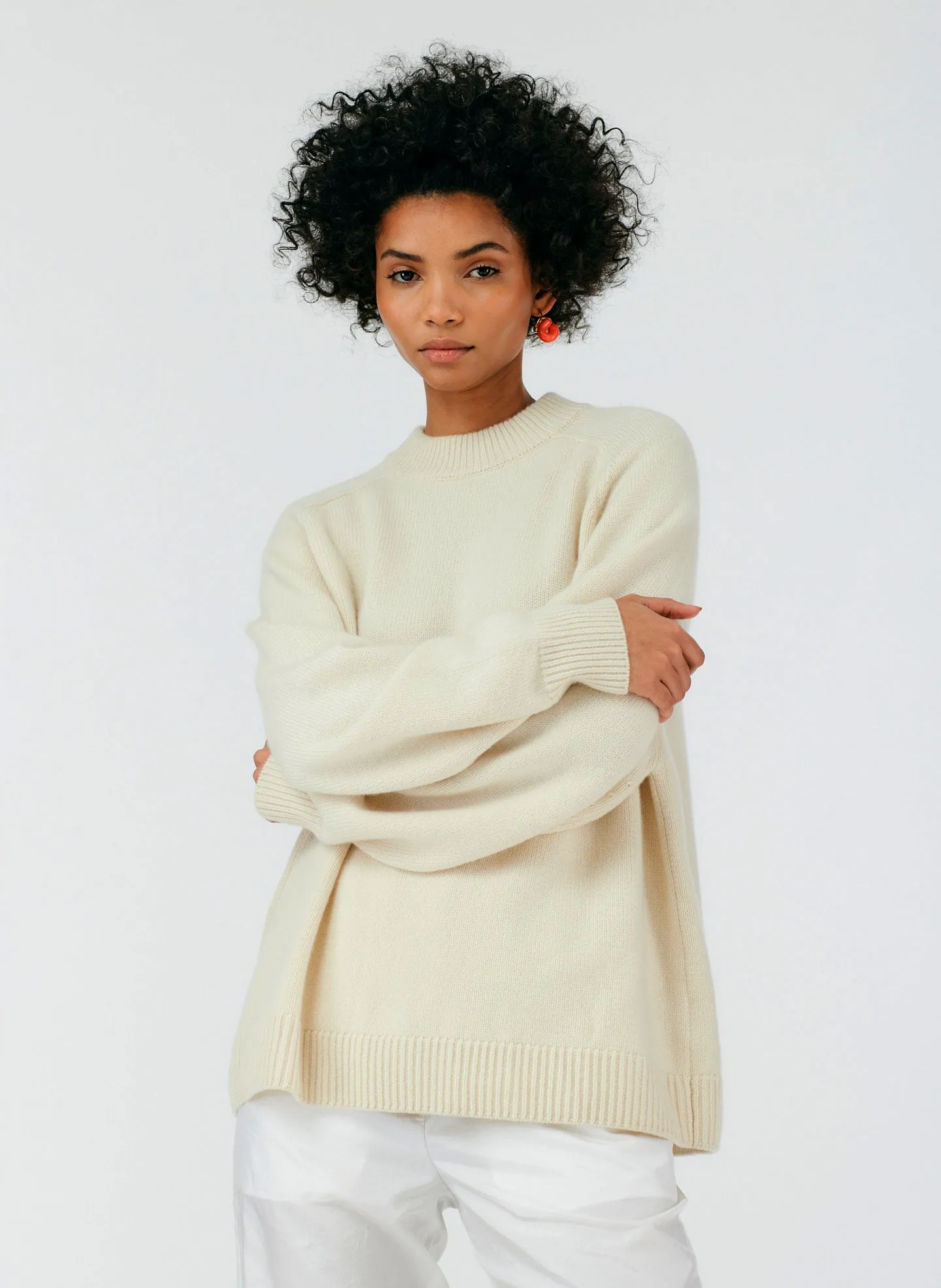 Cashmere Crewneck Oversized Sweater