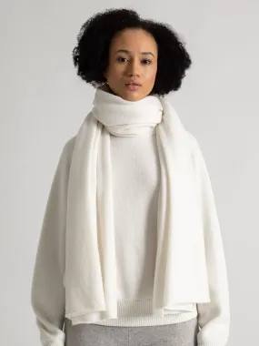 Cashmere scarf "Signature" - white