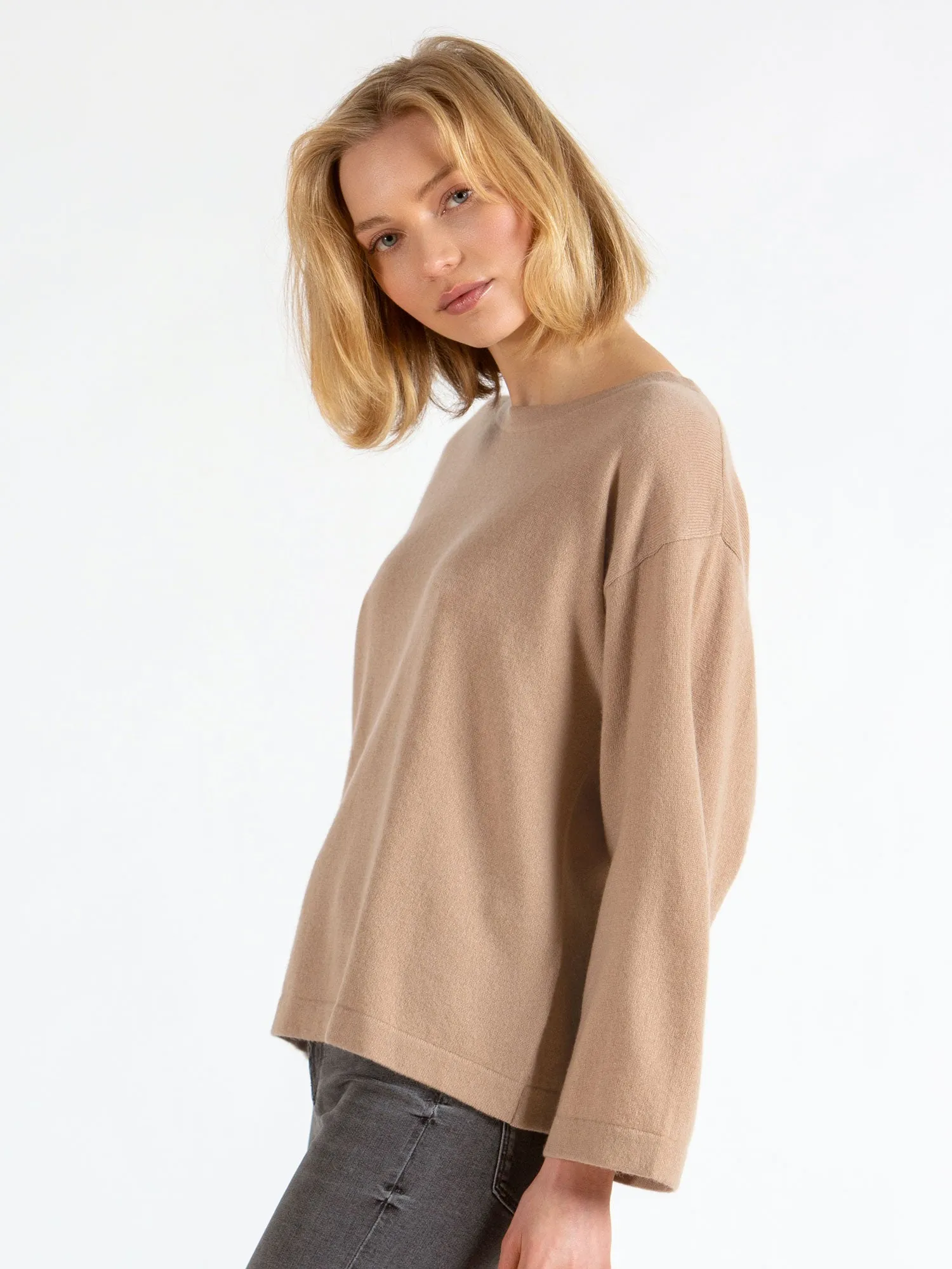 Cashmere sweater "Flash" - sand