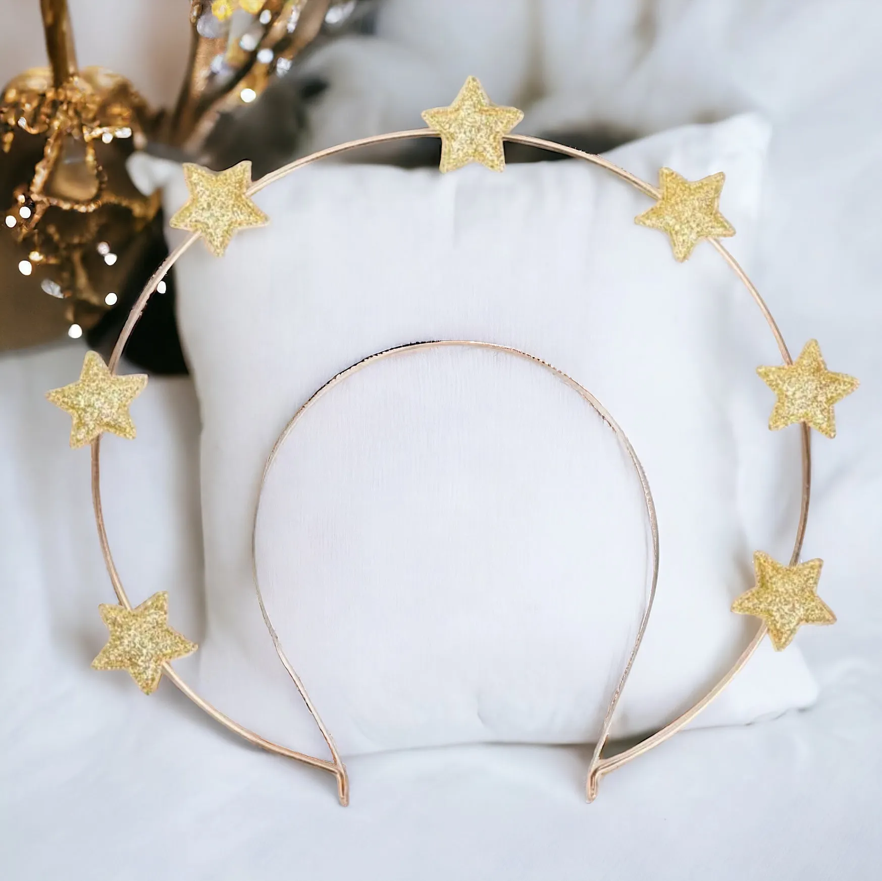 Celestial Headband - Gold Star Headband, Celestial Headpiece, Goddess Headpiece, Birthday Party, Star Goddess