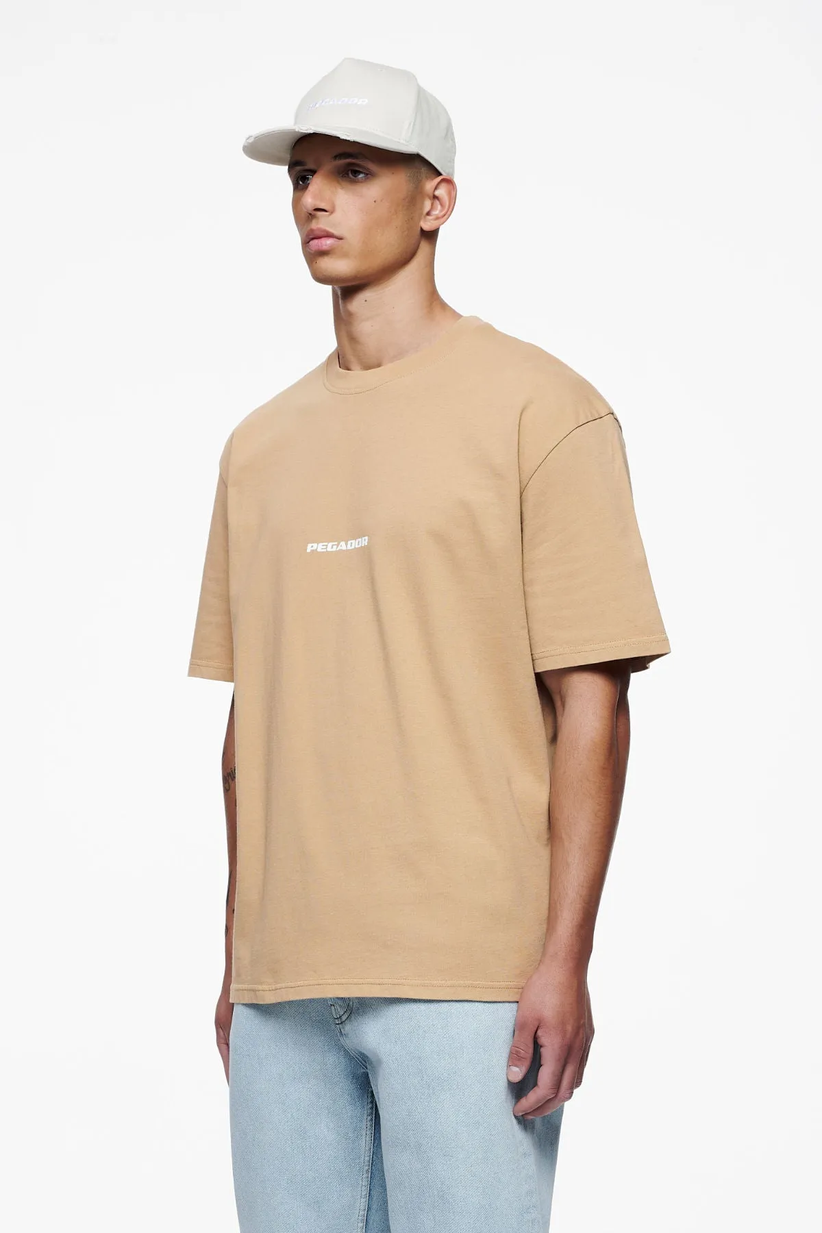 Colne Logo Oversized Tee Vintage Washed Espresso