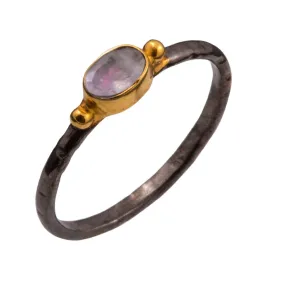 Demure Rainbow Moonstone Band Ring