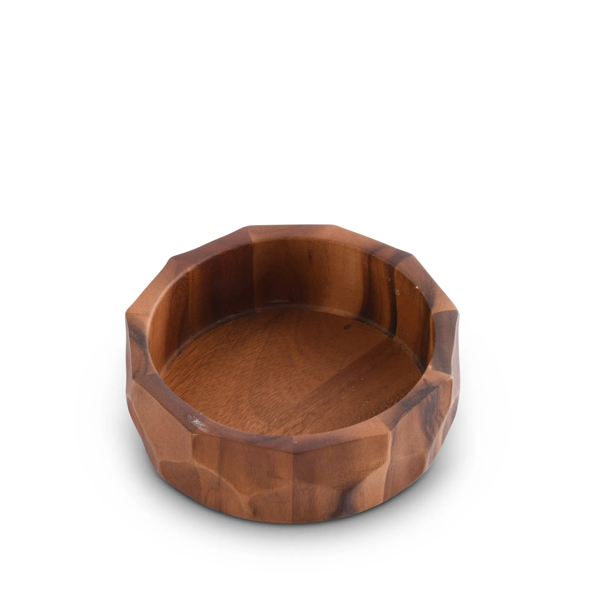 Diamond Pattern Single Acacia  Wood Salad Bowl