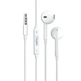 Digitek (DE 044) in-Ear Wired Stereo Earphone DE 044, Built-in Microphone, Tangle Resistant Cable(White)