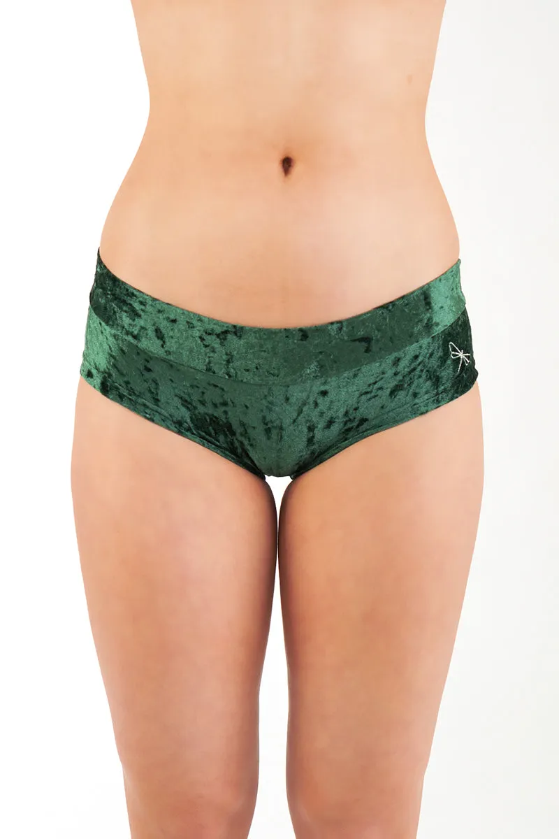 Dragonfly Hot Pants - Velvet Emerald