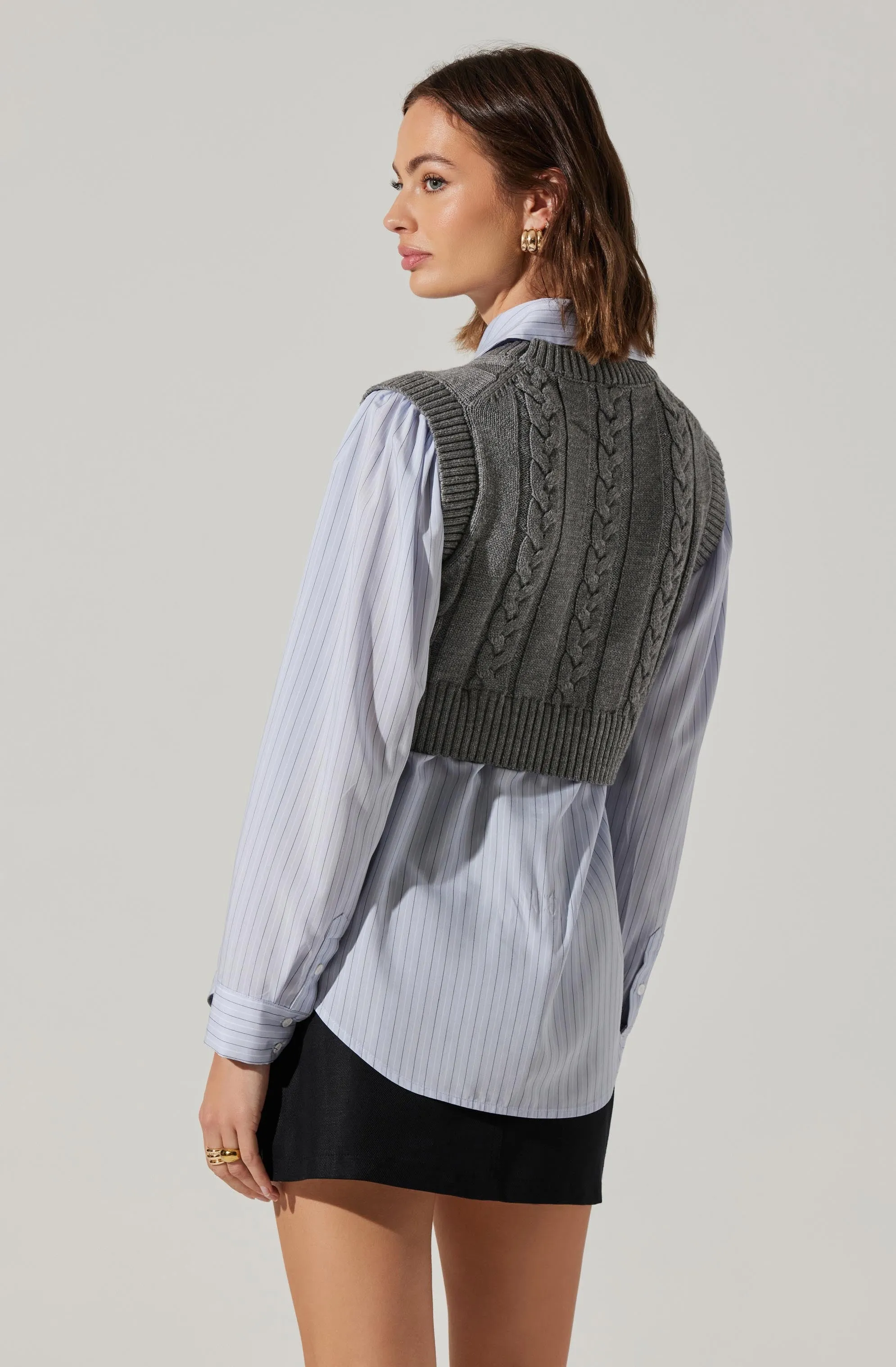 Flannery Layered Cable Combo Shirt