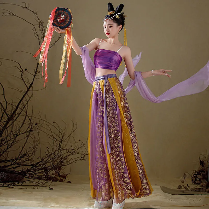 Flying Hanfu Dunhuang Dance Clothing Ancient Style Elegant Fairy Qi Exotic Style Performance Clothing Chinese Style Western Regions Classical Dance