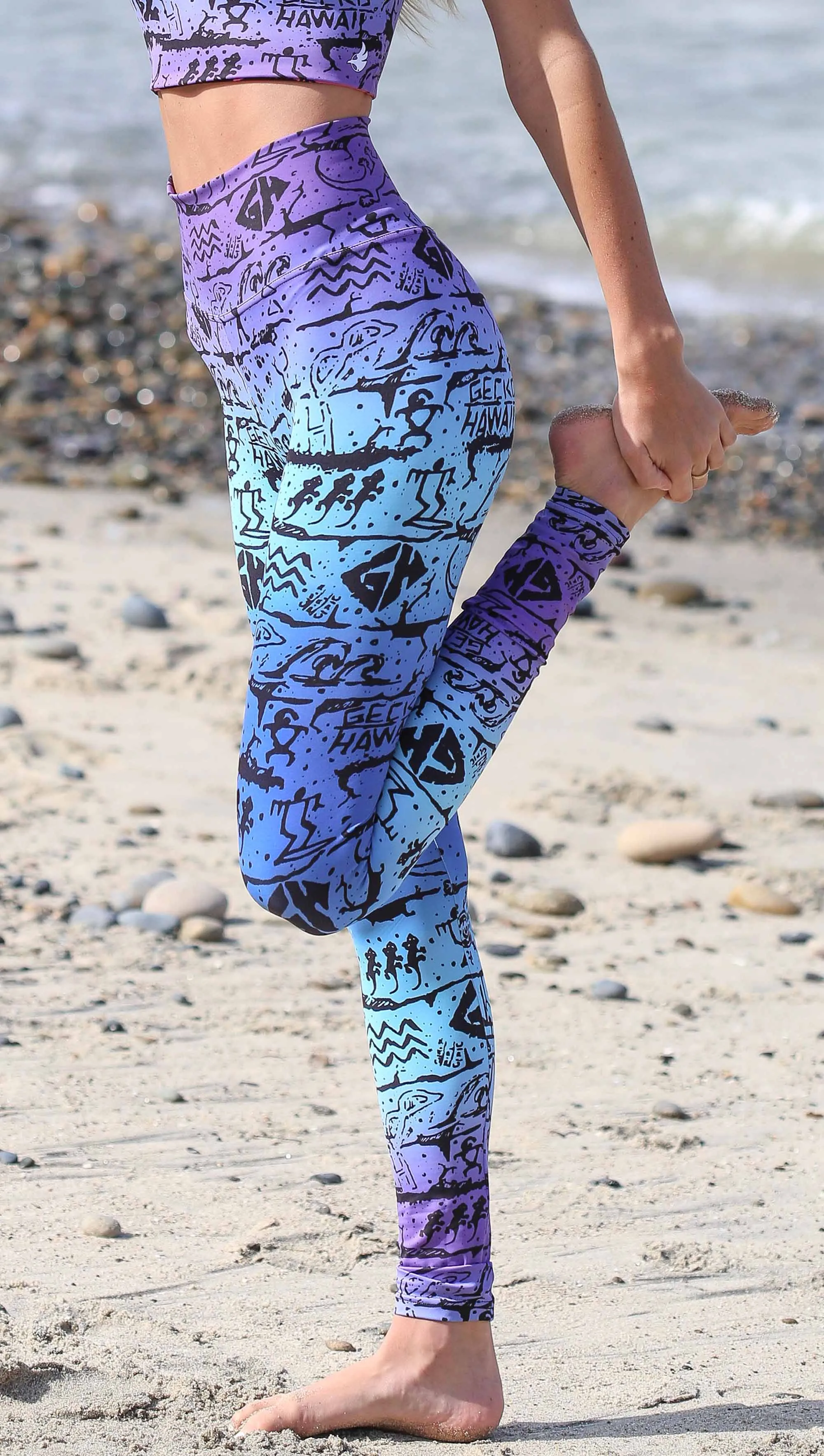 Gecko Hawaii SURF - Athleisure Leggings