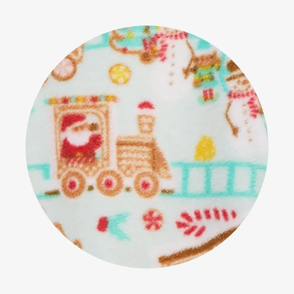 Gingerbread Train Microfleece Zippered One Piece