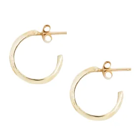 Gold Knife Edge Hoops