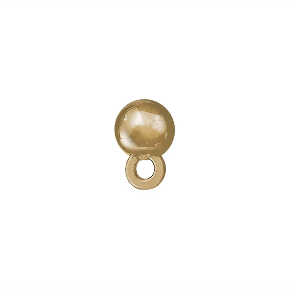 Heavy Weight Ball Shaped Shiny Metal Loop Buttons