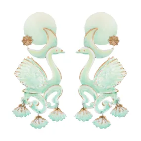 Jade Cygnet Earrings