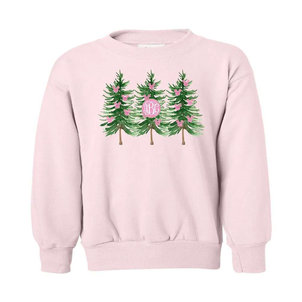 Kids Monogrammed 'Mickey Trees' Crewneck Sweatshirt