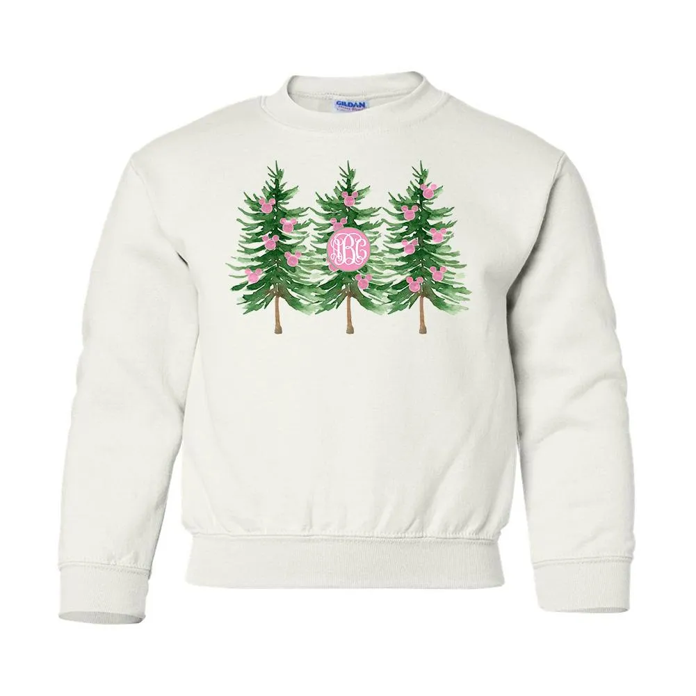 Kids Monogrammed 'Mickey Trees' Crewneck Sweatshirt