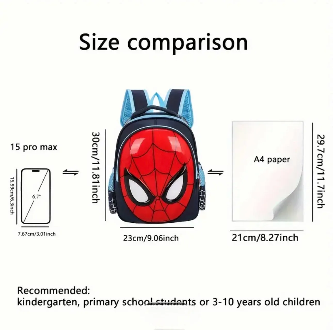 Marvel Spider-Man Cartoon Backpack - Blue