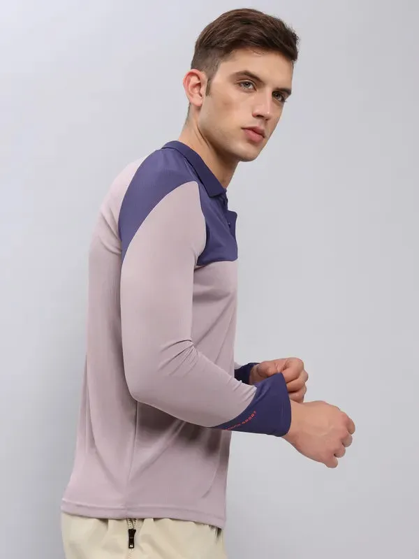 Men Colorblock Slim Fit Polo T-shirt with TECHNO COOL 