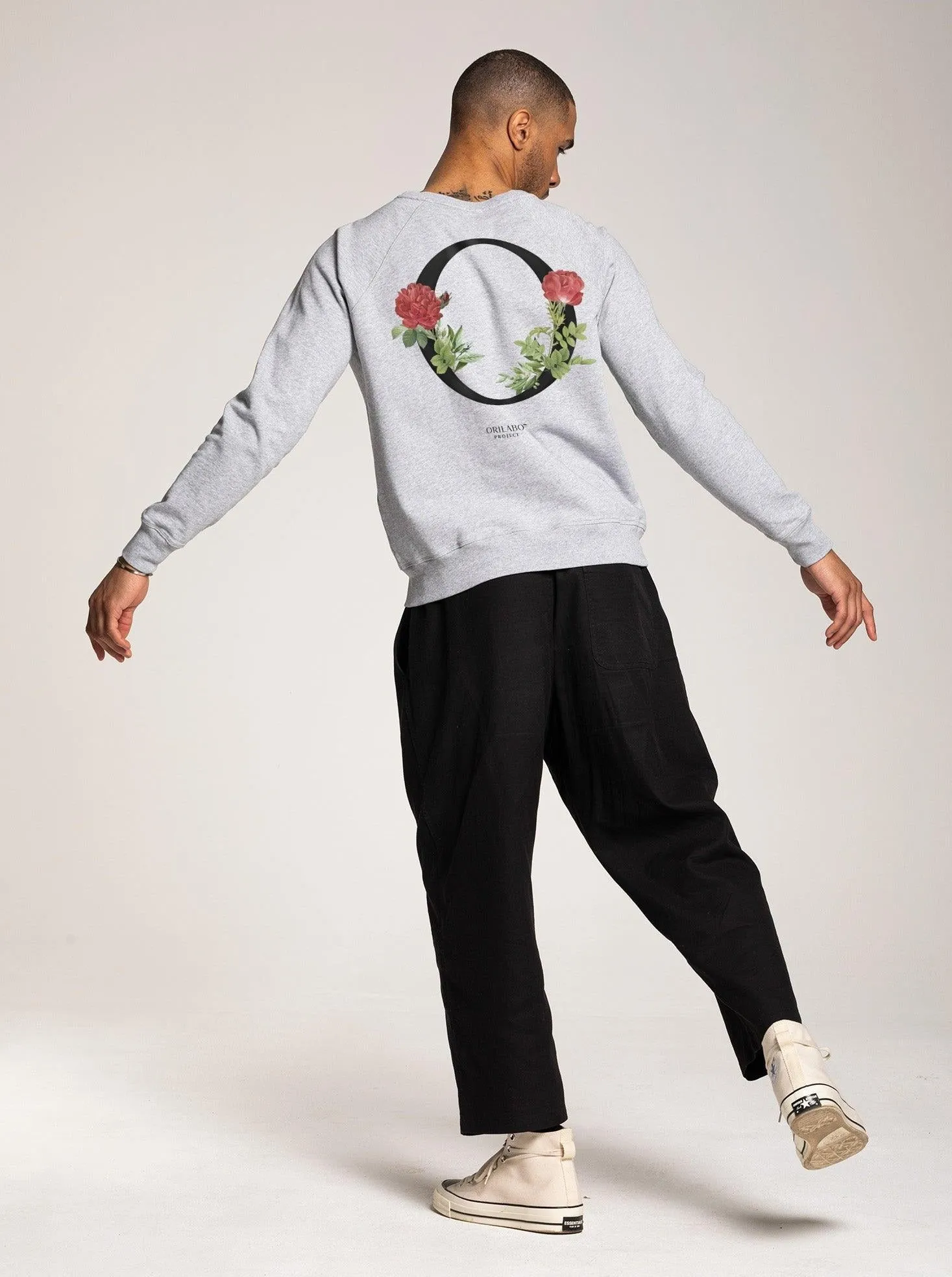 Men's O-Roses Terry Crewneck - Grey