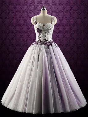 Purple Lace Ball Gown Style Wedding Dress | VIOLET