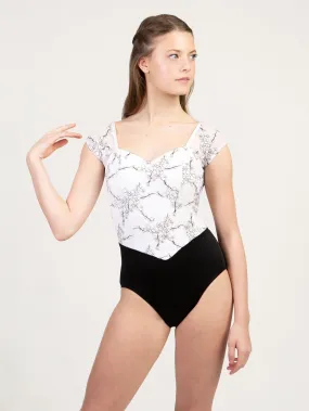 Suffolk "Soiree" Pinch Front Cap Sleeve Leotard