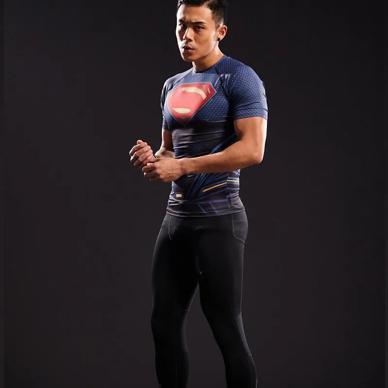 SUPERMAN Compression Shirt for Men (Short Sleeve)