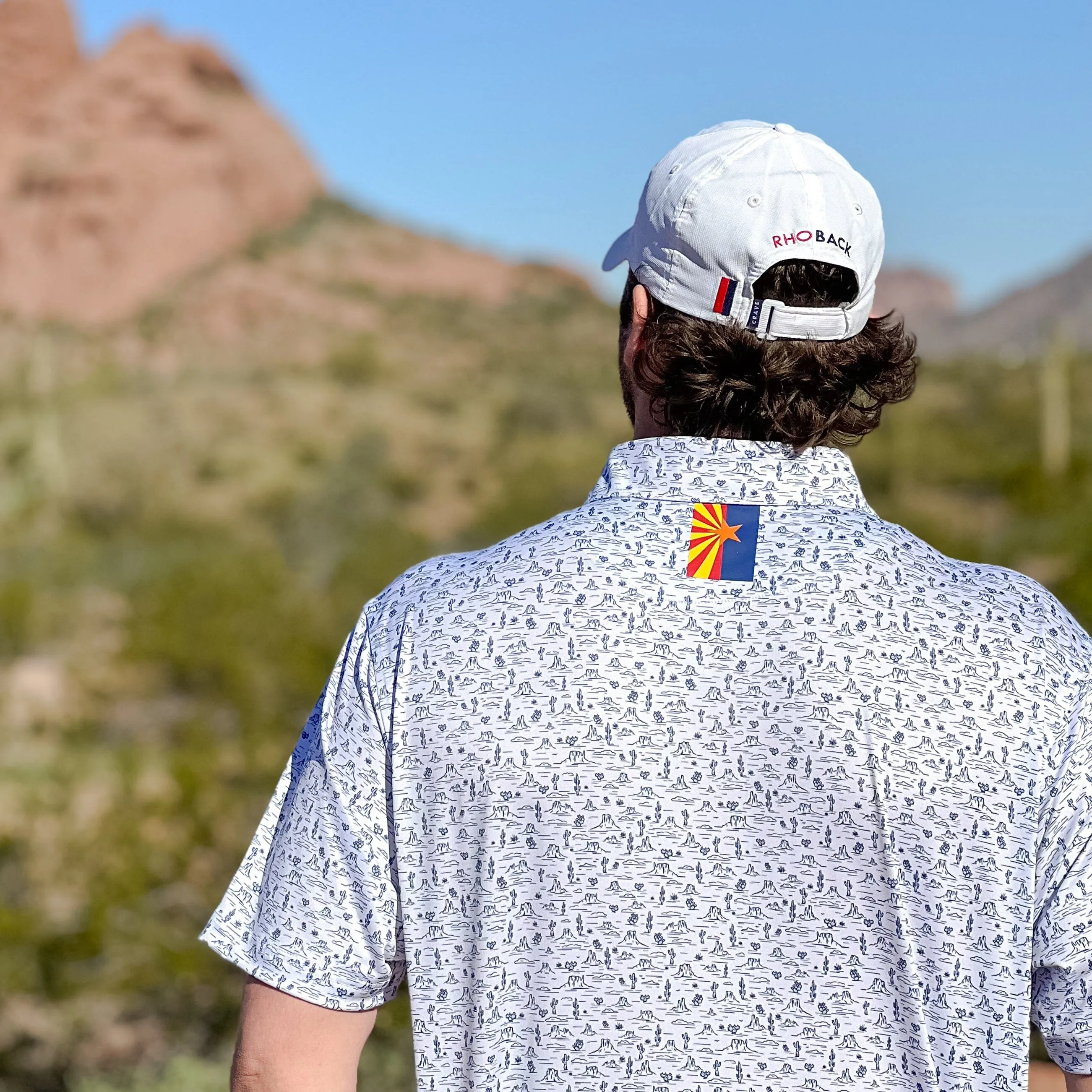 The Canyon | Performance Polo | The Canyon - White/Admiral Navy