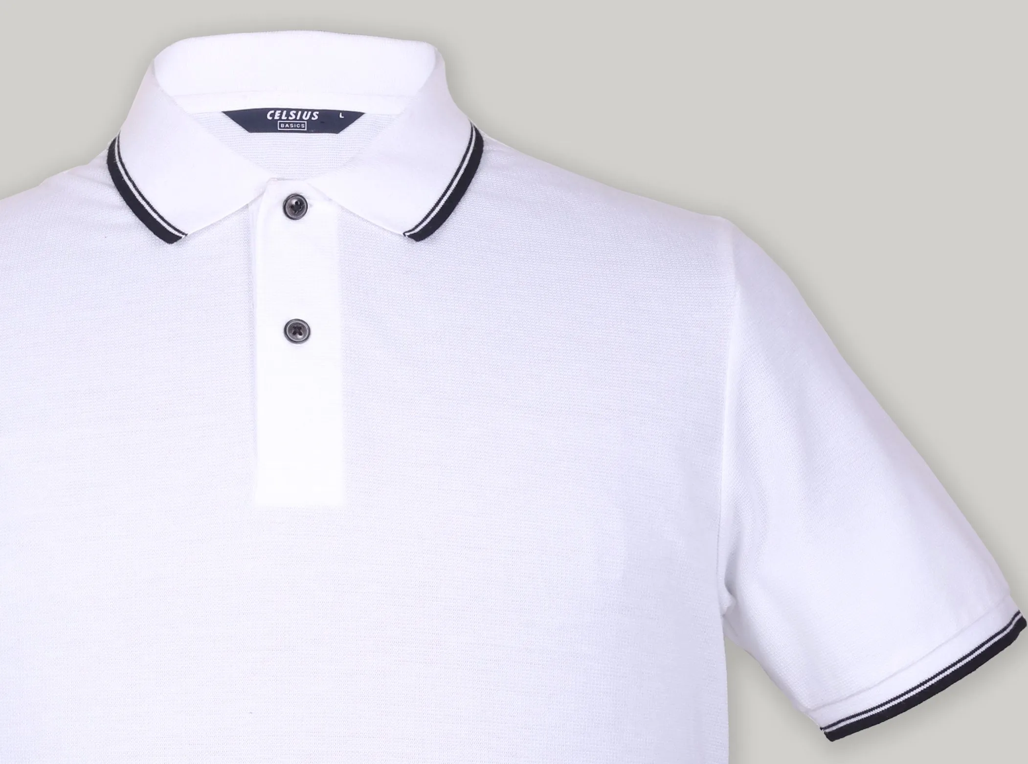 Tipped Collar Solid Polo