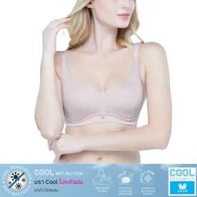 Wacoal Curve Diva Cool Anti-Bacteria เสื้อชั้นในเก็บกระชับ ไร้โครง แบบ Full Cup รุ่น WB7539/WQ1534 สีเบจ (BE)